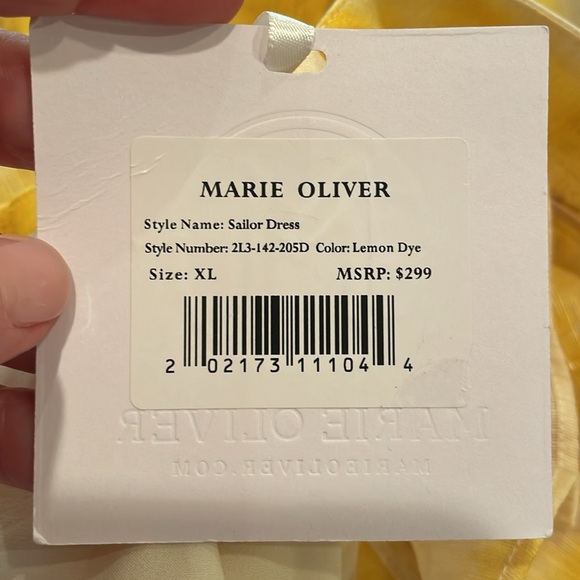 Marie Oliver NEW Sailor Dress in lemon Dye Sz xl - Picture 5 of 6